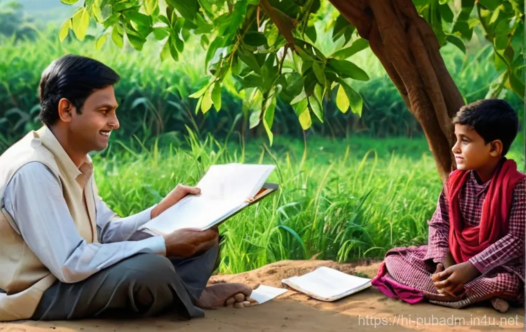 행정학에서의 리더십 이론 - **Prompt 1: Digital Governance and Trust**
    "A clean and brightly lit modern Indian government of...