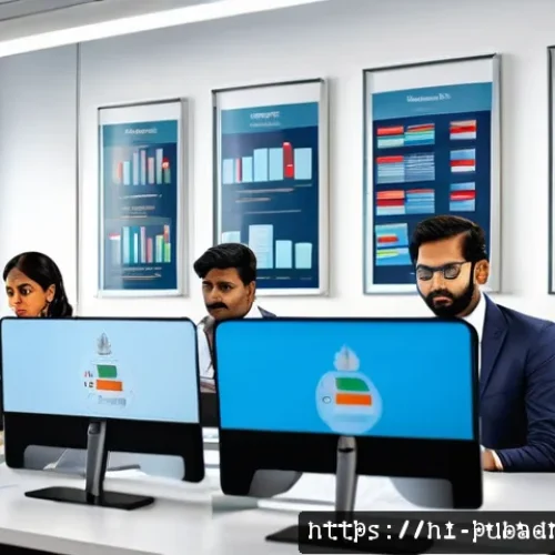 Home 33 행정학과 정책 분석의 연계 - A detailed illustration of an Indian government administrative office setting, showing diverse admin...