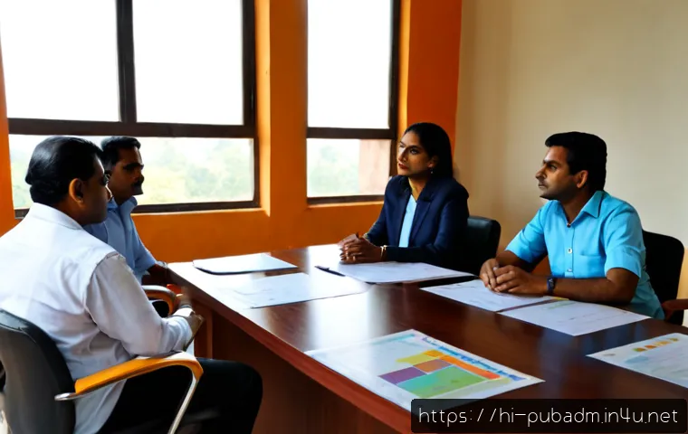 공공정책 리더십 - Photorealistic public policy leadership meeting in a modern Indian municipal office, confident India...
