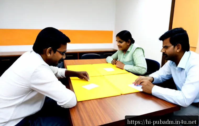 Home 17 정책 구현의 문제와 해결책 - Photorealistic Indian municipal planning meeting, diverse public officials and community representat...