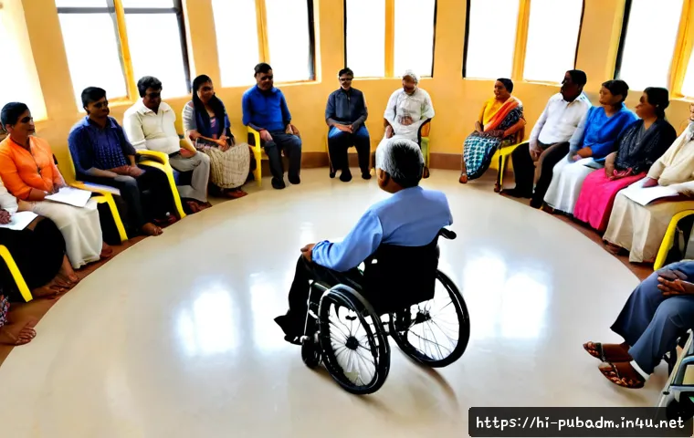 행정의 민주화와 참여 - Photorealistic community consultation in a modern Indian municipal hall, diverse Hindi-speaking resi...